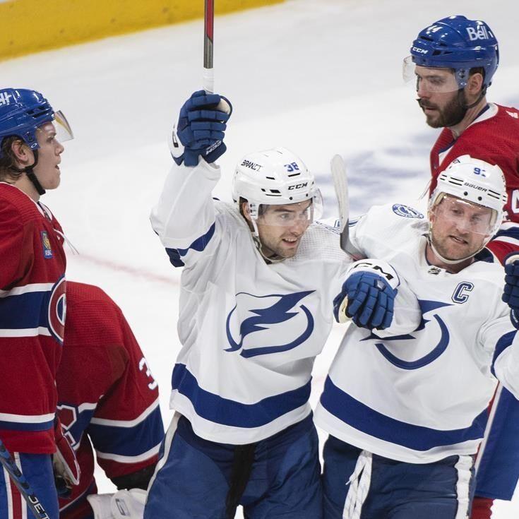 Hagel scores twice as Tampa Bay Lightning rout Montreal Canadiens 5-1